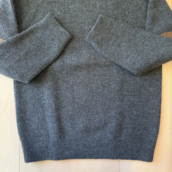 Best Made CO Sweater Medium Gray Wool Pullover Elbow Pads Minimalist New York - Picture 5 of 9